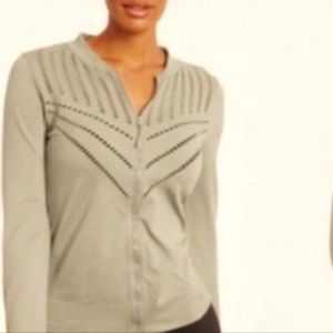 MARIKA Tek Women's Zip-up Fitness Jacket Size Large. NWT. Slate Grey.